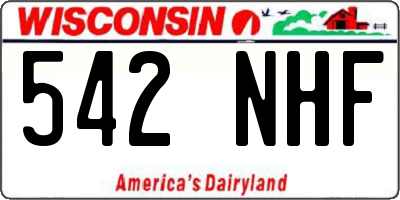 WI license plate 542NHF