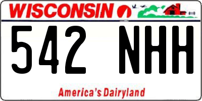 WI license plate 542NHH