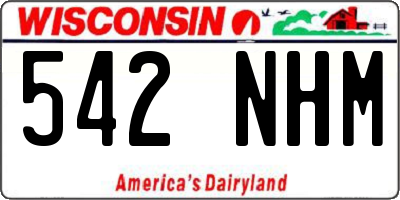 WI license plate 542NHM