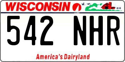 WI license plate 542NHR