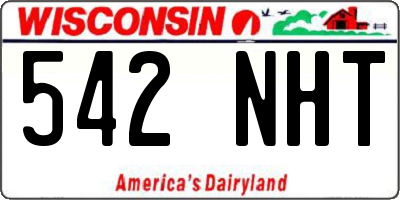 WI license plate 542NHT
