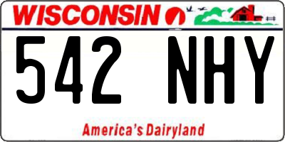 WI license plate 542NHY