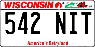 WI license plate 542NIT