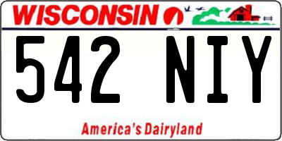 WI license plate 542NIY