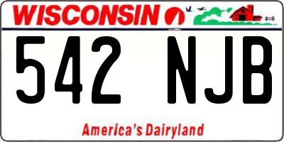 WI license plate 542NJB