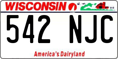 WI license plate 542NJC