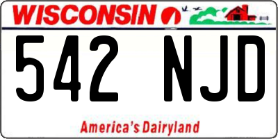 WI license plate 542NJD
