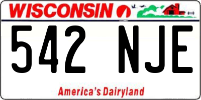 WI license plate 542NJE