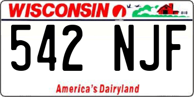 WI license plate 542NJF