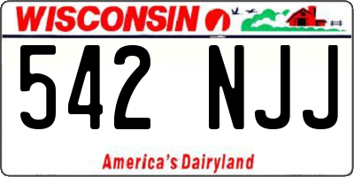 WI license plate 542NJJ