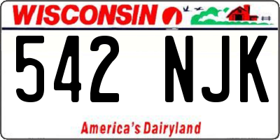 WI license plate 542NJK