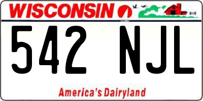 WI license plate 542NJL