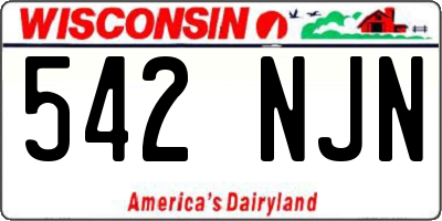WI license plate 542NJN