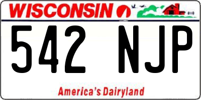 WI license plate 542NJP
