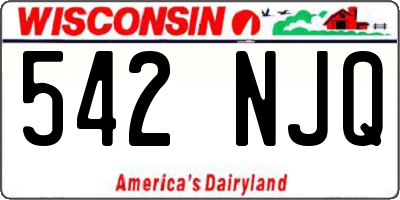 WI license plate 542NJQ