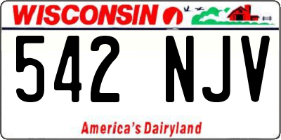 WI license plate 542NJV