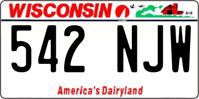 WI license plate 542NJW