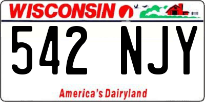 WI license plate 542NJY