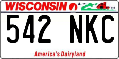 WI license plate 542NKC