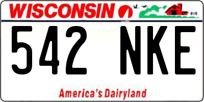 WI license plate 542NKE