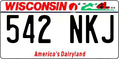 WI license plate 542NKJ