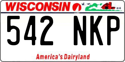 WI license plate 542NKP