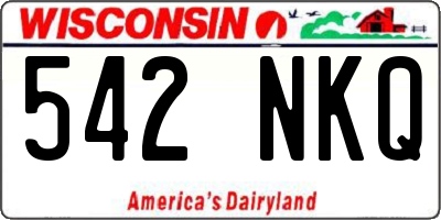 WI license plate 542NKQ
