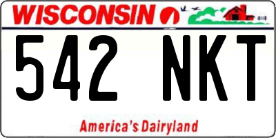 WI license plate 542NKT