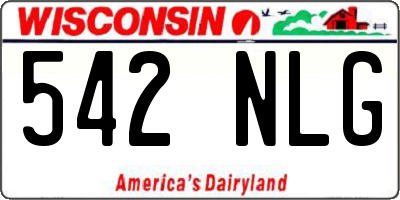 WI license plate 542NLG