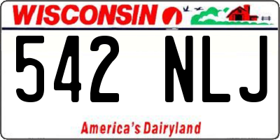 WI license plate 542NLJ