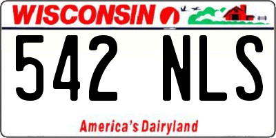 WI license plate 542NLS