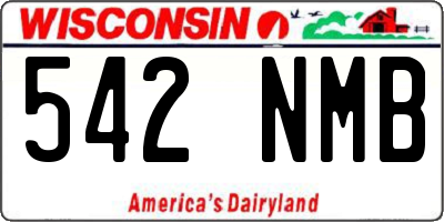 WI license plate 542NMB