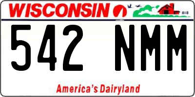 WI license plate 542NMM