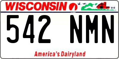 WI license plate 542NMN
