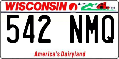 WI license plate 542NMQ