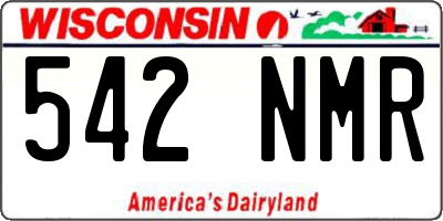 WI license plate 542NMR