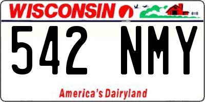 WI license plate 542NMY