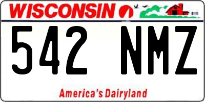 WI license plate 542NMZ
