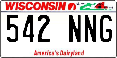 WI license plate 542NNG