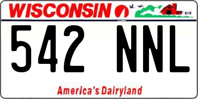 WI license plate 542NNL