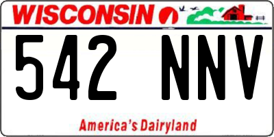 WI license plate 542NNV