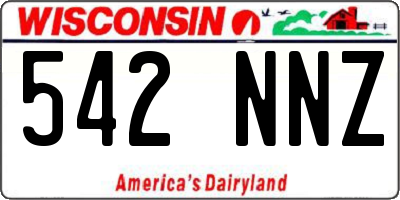 WI license plate 542NNZ