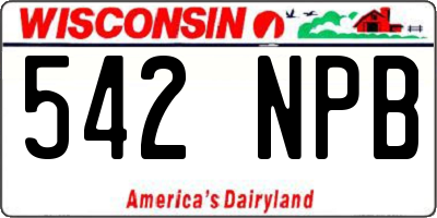 WI license plate 542NPB