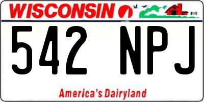 WI license plate 542NPJ