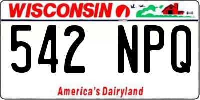 WI license plate 542NPQ