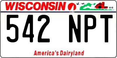 WI license plate 542NPT