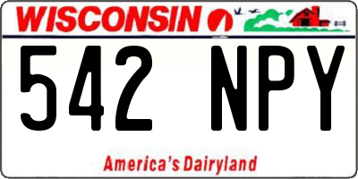 WI license plate 542NPY