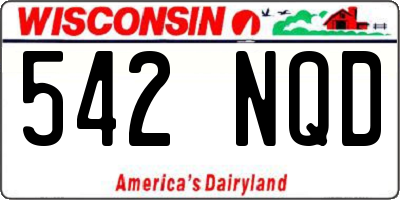 WI license plate 542NQD