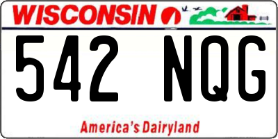 WI license plate 542NQG