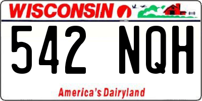 WI license plate 542NQH
